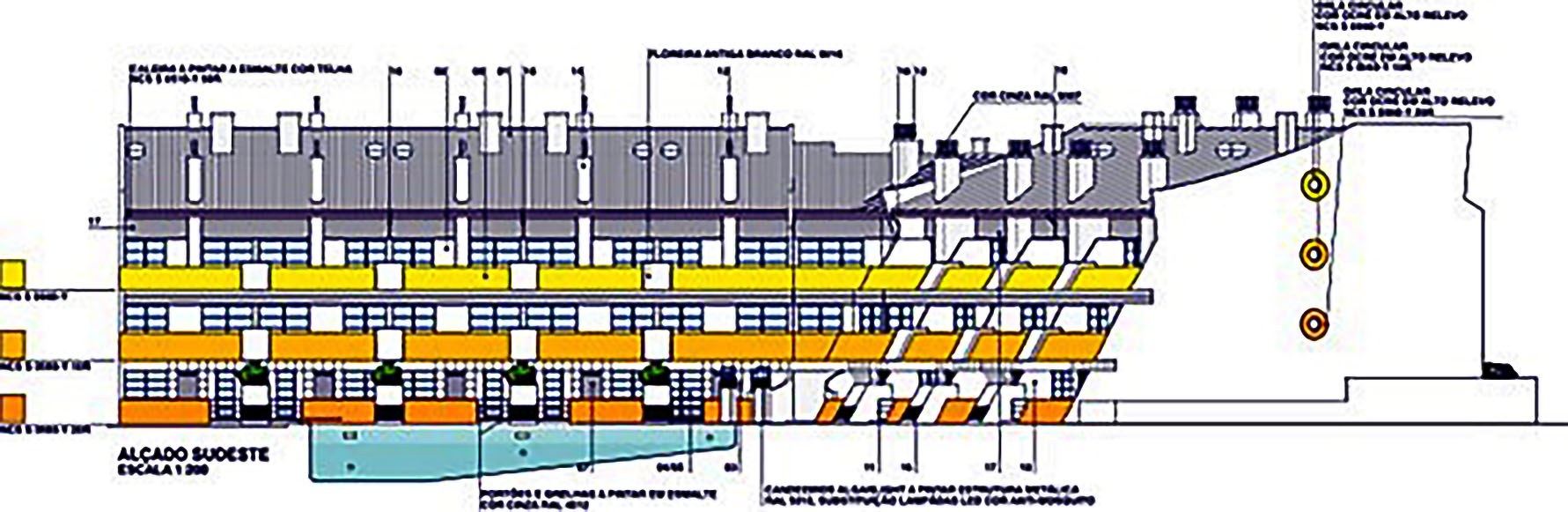 Corte / alçado técnico